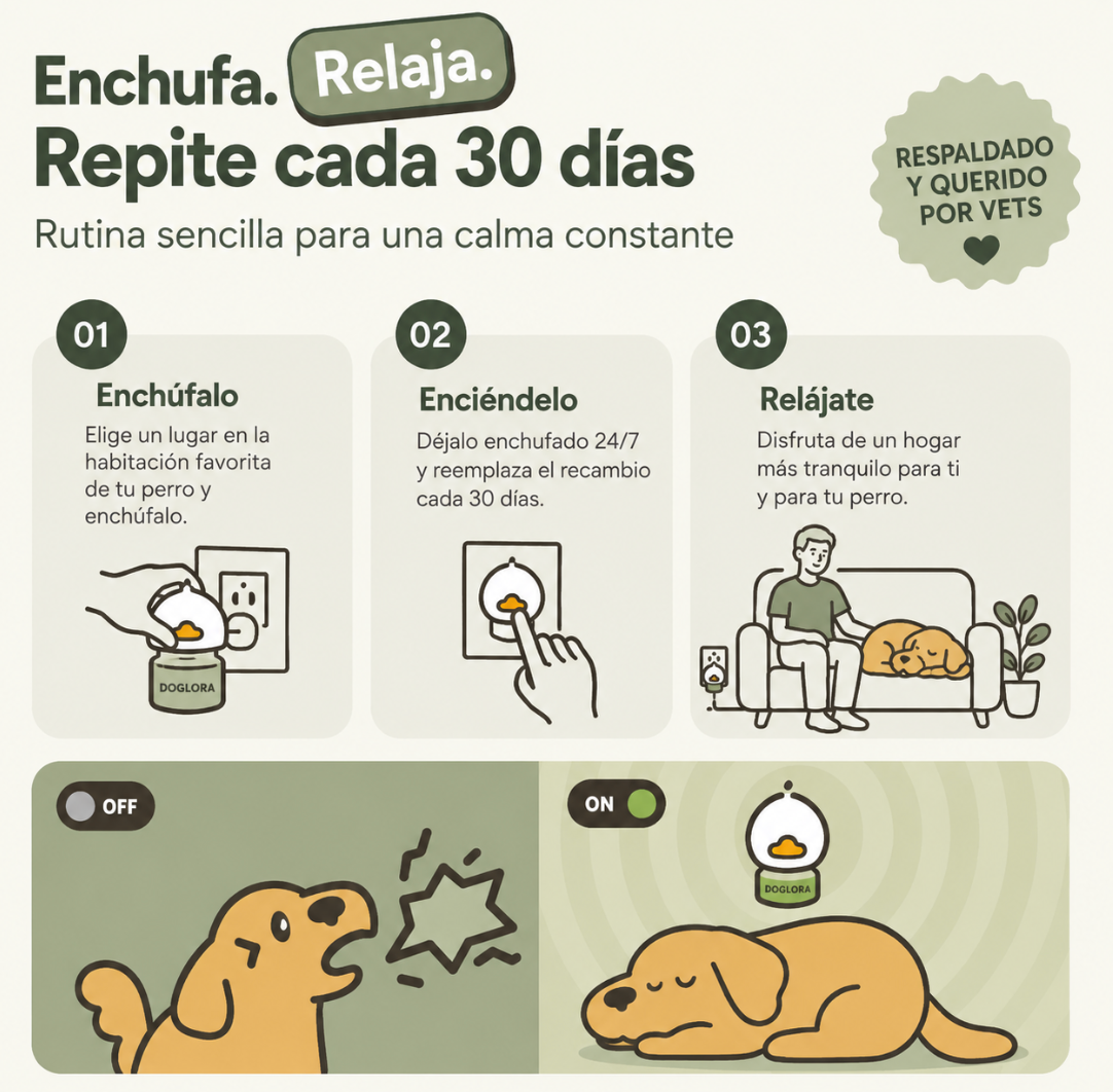 DogLora Calm™ – Difusor Calmante para Perros